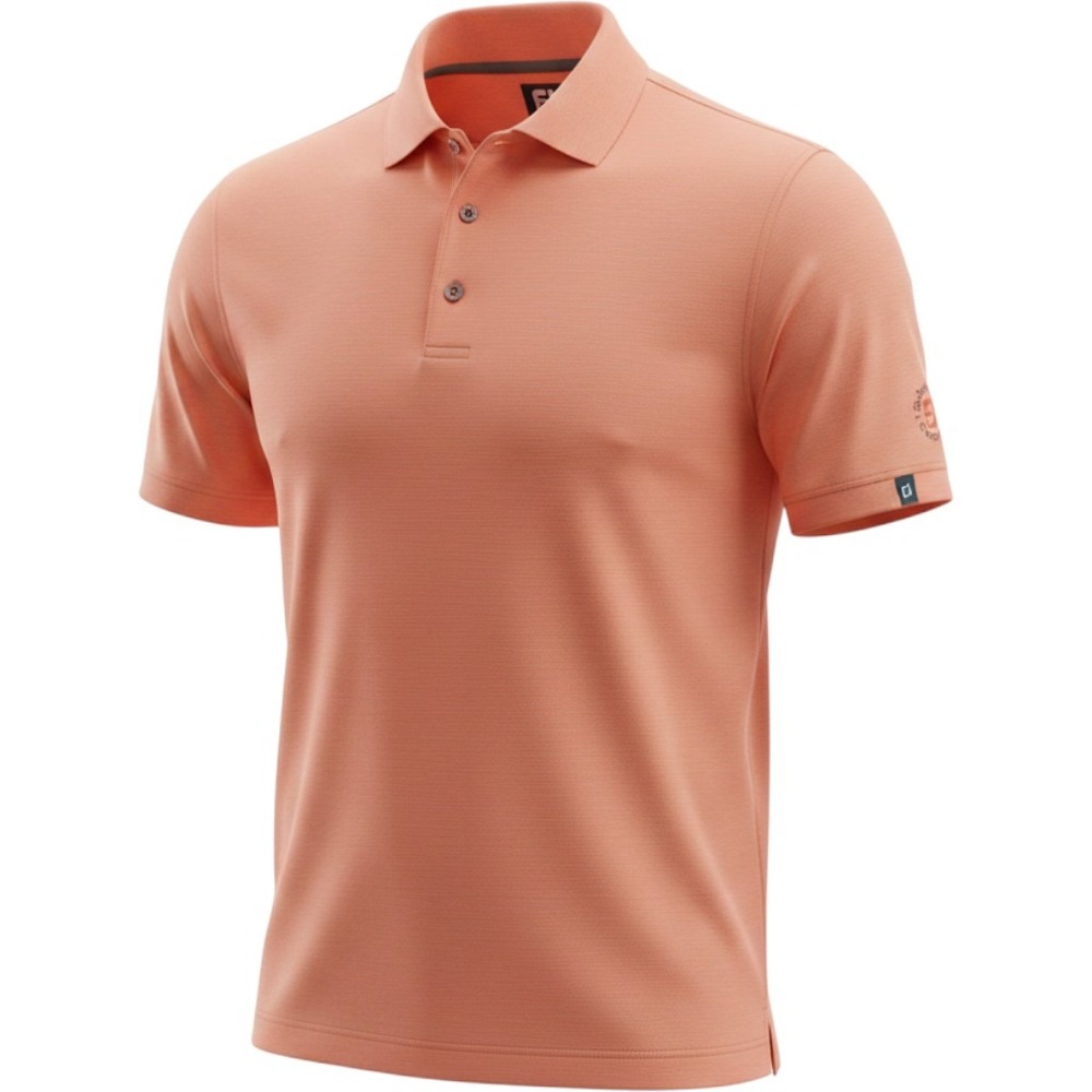 FootJoy Mens Polo Golf Shirt Size M Orange ProDry Performance Short Sleeve Logo